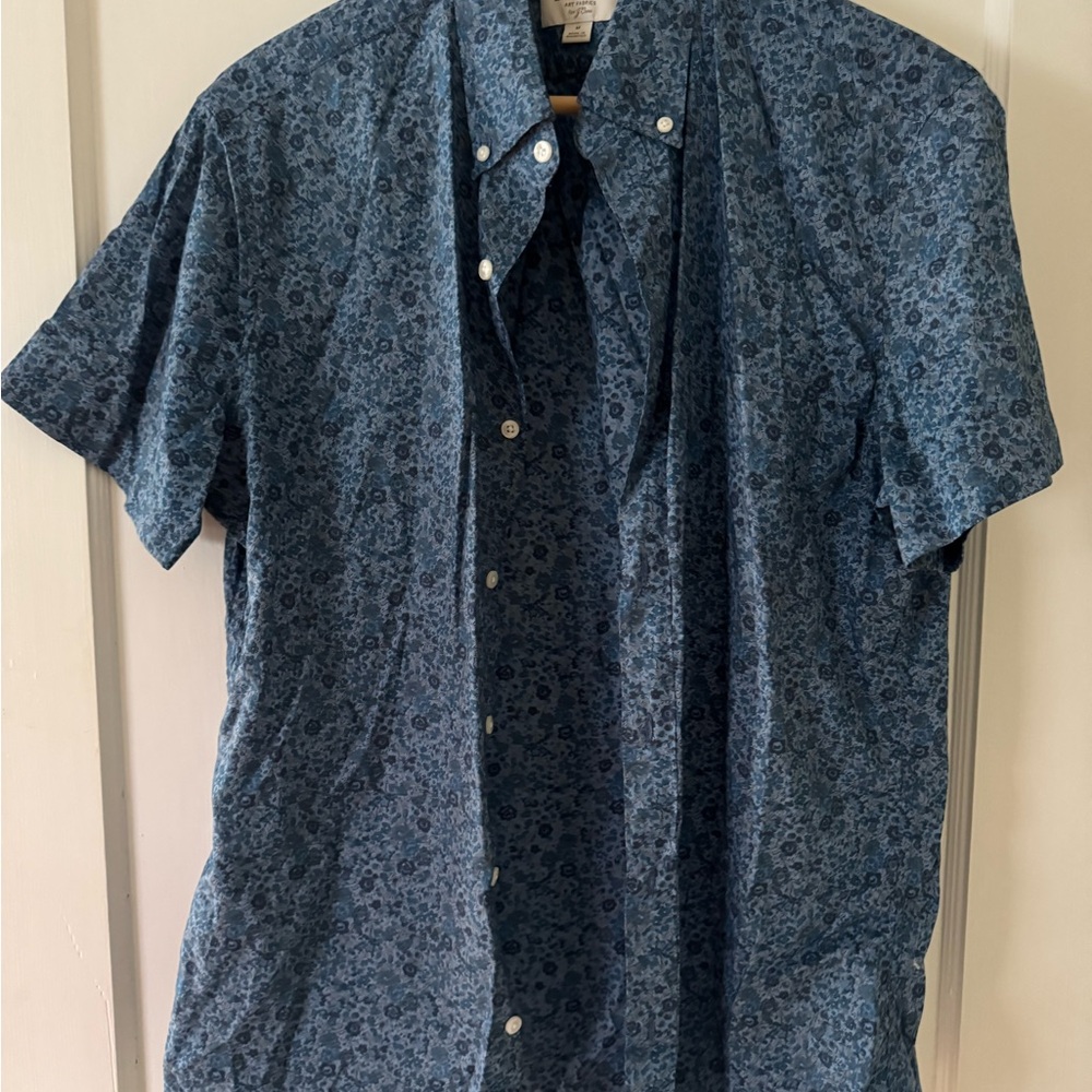 J. Crew Navy Floral Casual Shirt